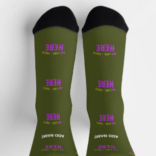 MODERNE STYLISCH-KUSTOM-ARMY GREEN-VERIFIED MARKIE SOCKEN