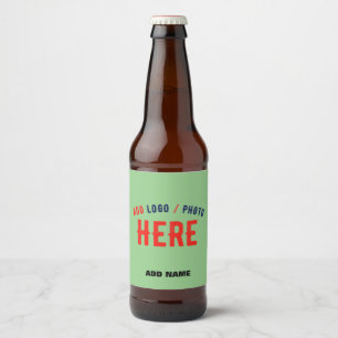 MODERNE STYLISCH MINT GREEN ÜBERPRÜFT MARKIERT BIERFLASCHENETIKETT