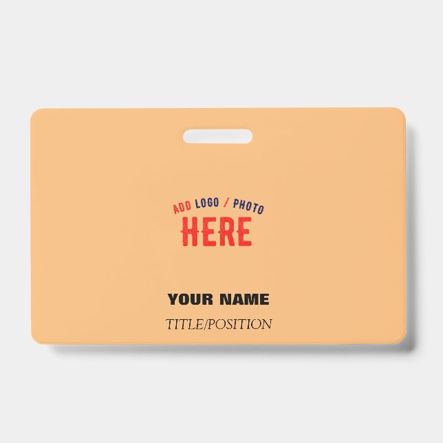 MODERNE STYLISCH-MODERNE CUSTOM PEACH ORANGE ÜBERP AUSWEIS (Vorderseite)