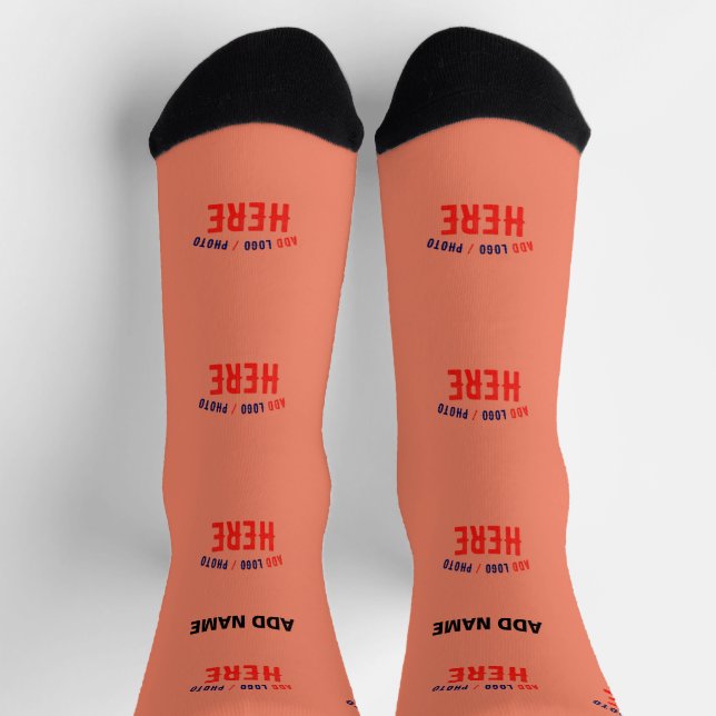 MODERNE, STYLISCH-MODERNE KUSTOM-KORALLORANGE-ÜBER SOCKEN (Oben)