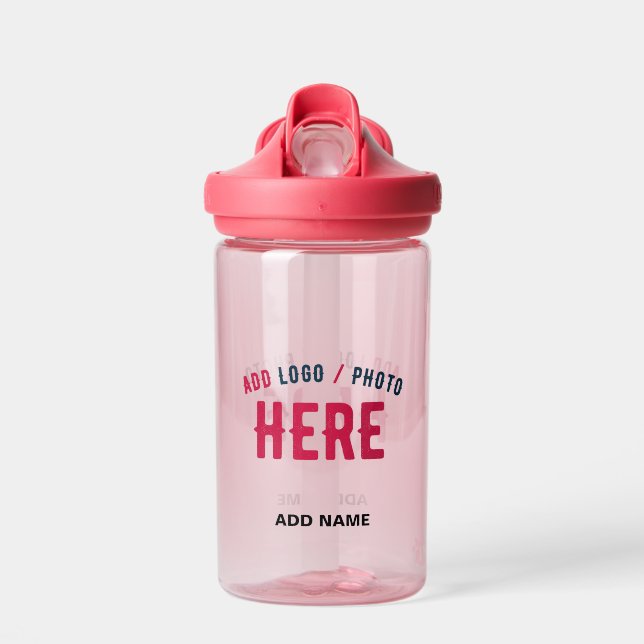 MODERNE, STYLISCH ZOLLBARE PINKE, ÜBERPRÜFT MARKIE TRINKFLASCHE (Vorne)