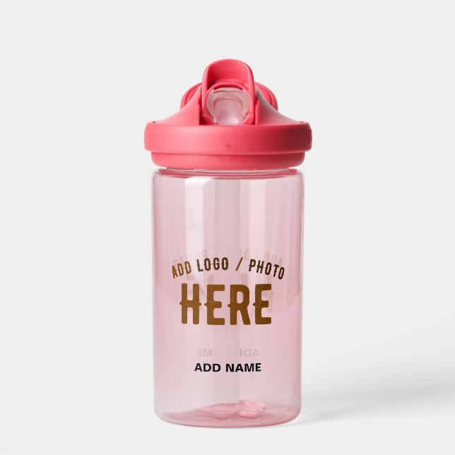 MODERNE, STYLISCH ZOLLBARE PINKE, ÜBERPRÜFT MARKIE TRINKFLASCHE (Vorne)