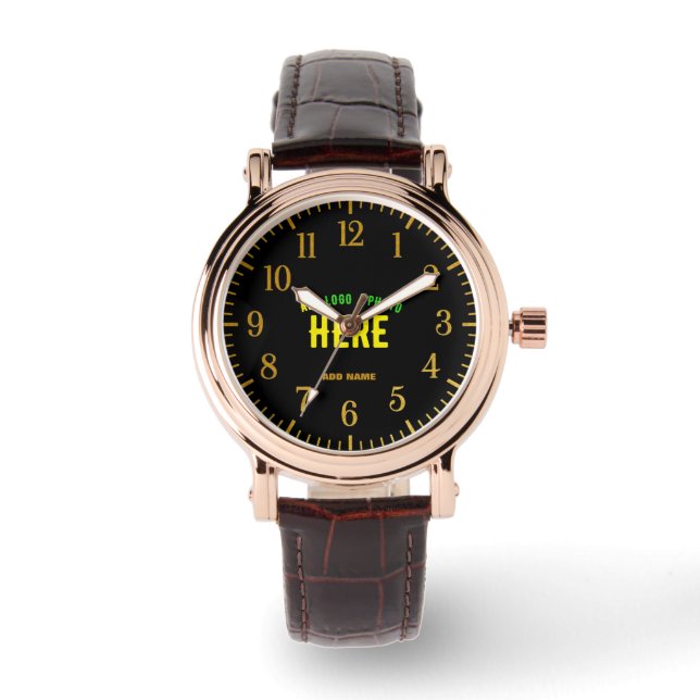 MODERNE, STYLISCH ZOLLBARE, SCHWARZE VERIFIZIERTE  ARMBANDUHR (Vorderseite)