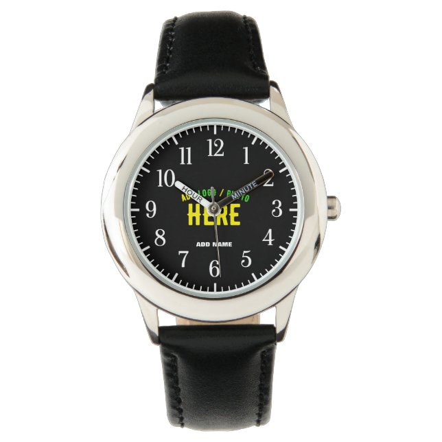 MODERNE, STYLISCH ZOLLBARE, SCHWARZE VERIFIZIERTE  ARMBANDUHR (Vorderseite)