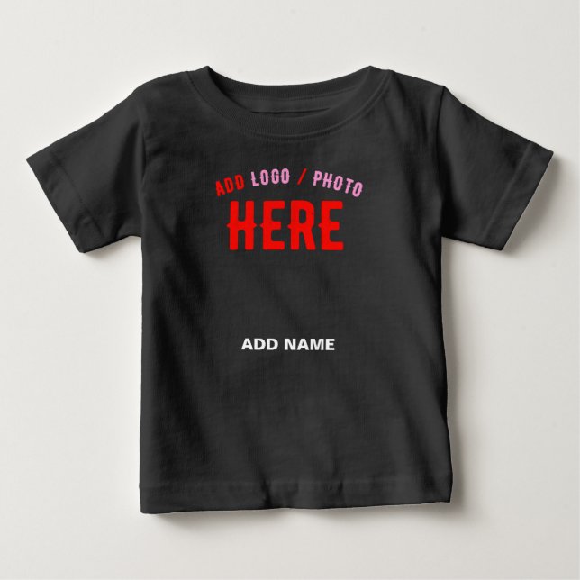 MODERNE, STYLISCH ZOLLBARE, SCHWARZE VERIFIZIERTE  BABY T-SHIRT (Vorderseite)