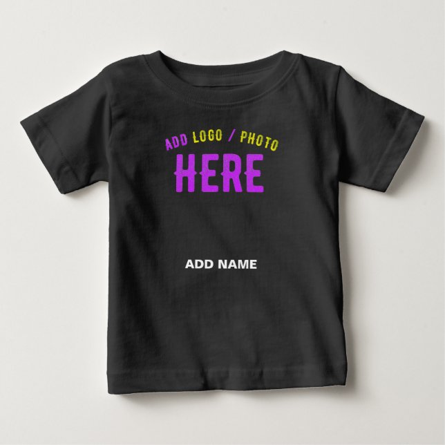 MODERNE, STYLISCH ZOLLBARE, SCHWARZE VERIFIZIERTE  BABY T-SHIRT (Vorderseite)