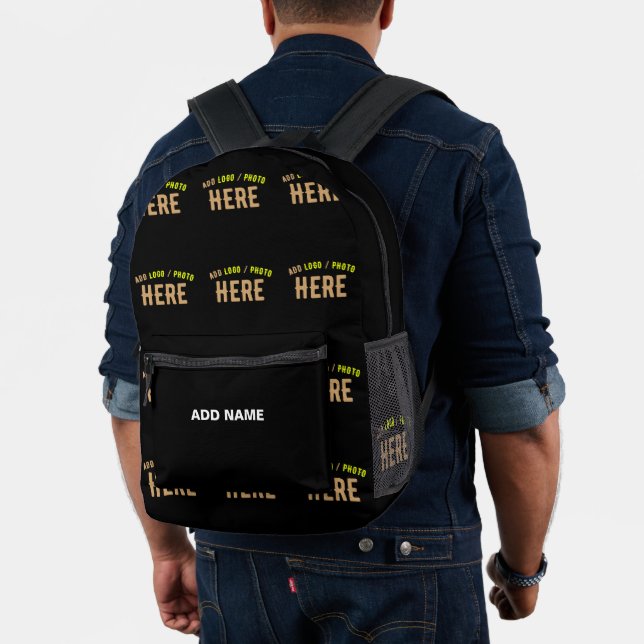 MODERNE, STYLISCH ZOLLBARE, SCHWARZE VERIFIZIERTE  BEDRUCKTER RUCKSACK (Insitu (Modell))