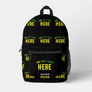 MODERNE, STYLISCH ZOLLBARE, SCHWARZE VERIFIZIERTE  BEDRUCKTER RUCKSACK