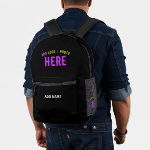 MODERNE, STYLISCH ZOLLBARE, SCHWARZE VERIFIZIERTE BEDRUCKTER RUCKSACK