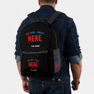 MODERNE, STYLISCH ZOLLBARE, SCHWARZE VERIFIZIERTE BEDRUCKTER RUCKSACK