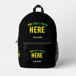 MODERNE, STYLISCH ZOLLBARE, SCHWARZE VERIFIZIERTE  BEDRUCKTER RUCKSACK