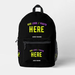 MODERNE, STYLISCH ZOLLBARE, SCHWARZE VERIFIZIERTE  BEDRUCKTER RUCKSACK