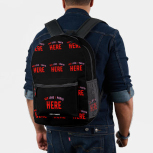 MODERNE, STYLISCH ZOLLBARE, SCHWARZE VERIFIZIERTE BEDRUCKTER RUCKSACK