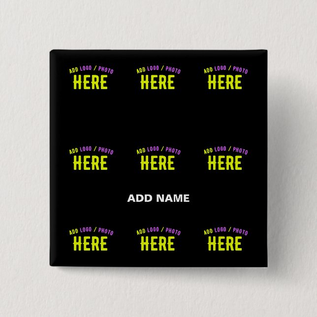 MODERNE, STYLISCH ZOLLBARE, SCHWARZE VERIFIZIERTE  BUTTON (Vorderseite)