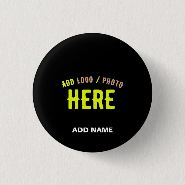 MODERNE, STYLISCH ZOLLBARE, SCHWARZE VERIFIZIERTE  BUTTON (Vorderseite)