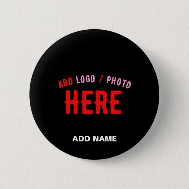 MODERNE, STYLISCH ZOLLBARE, SCHWARZE VERIFIZIERTE  BUTTON (Vorderseite)