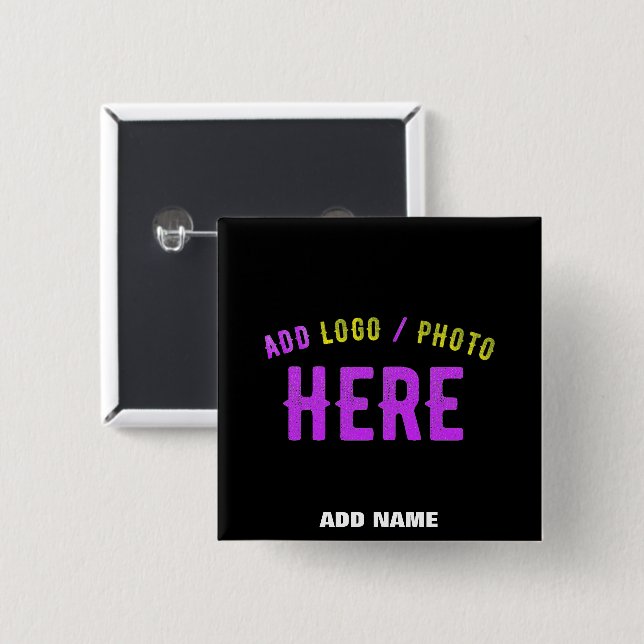 MODERNE, STYLISCH ZOLLBARE, SCHWARZE VERIFIZIERTE  BUTTON (Vorne & Hinten)