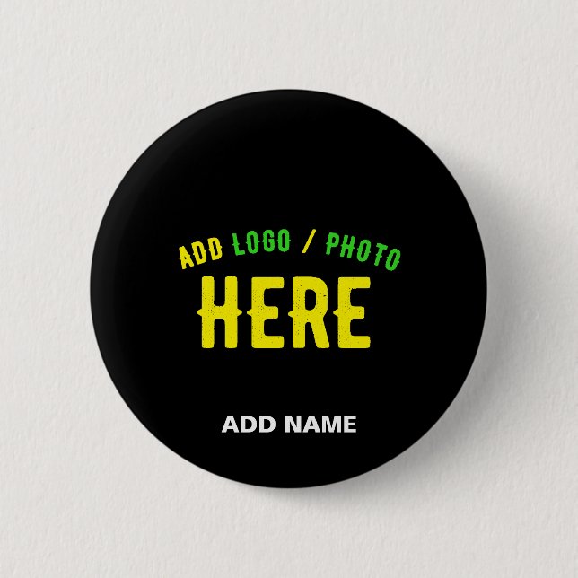 MODERNE, STYLISCH ZOLLBARE, SCHWARZE VERIFIZIERTE  BUTTON (Vorderseite)