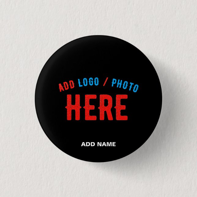 MODERNE, STYLISCH ZOLLBARE, SCHWARZE VERIFIZIERTE  BUTTON (Vorderseite)