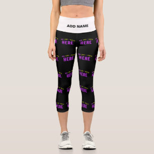 MODERNE, STYLISCH ZOLLBARE, SCHWARZE VERIFIZIERTE  CAPRI LEGGINGS