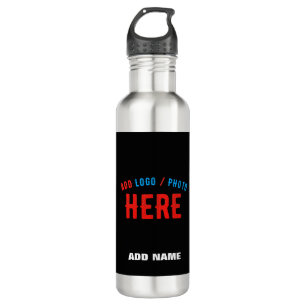 MODERNE, STYLISCH ZOLLBARE, SCHWARZE VERIFIZIERTE  EDELSTAHLFLASCHE