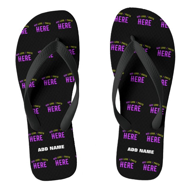 MODERNE, STYLISCH ZOLLBARE, SCHWARZE VERIFIZIERTE  FLIP FLOPS (Fußbett)