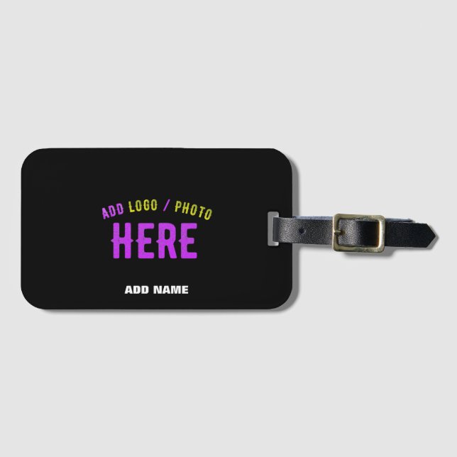 MODERNE, STYLISCH ZOLLBARE, SCHWARZE VERIFIZIERTE  GEPÄCKANHÄNGER (Vorderseite (Horizontal))