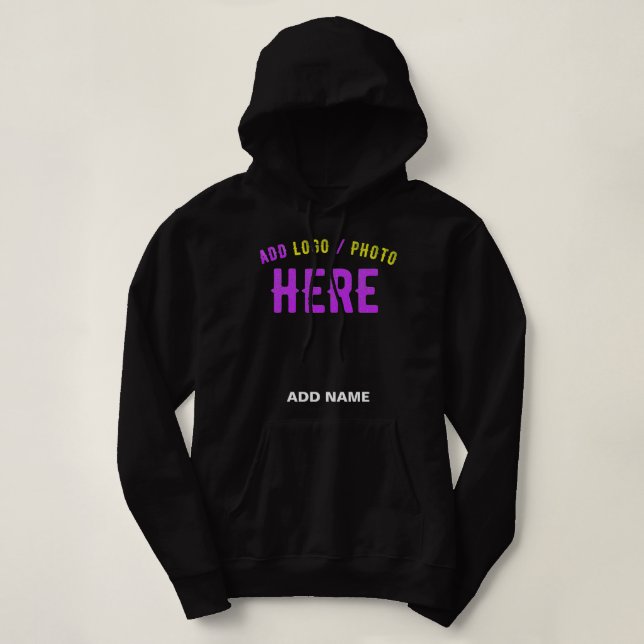 MODERNE, STYLISCH ZOLLBARE, SCHWARZE VERIFIZIERTE  HOODIE (Design vorne)