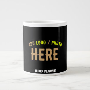 MODERNE, STYLISCH ZOLLBARE, SCHWARZE VERIFIZIERTE  Jumbo-Tasse