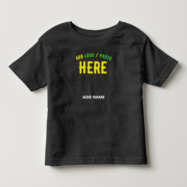 MODERNE, STYLISCH ZOLLBARE, SCHWARZE VERIFIZIERTE  KLEINKIND T-SHIRT (Vorderseite)