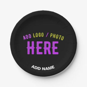 MODERNE, STYLISCH ZOLLBARE, SCHWARZE VERIFIZIERTE  PAPPTELLER