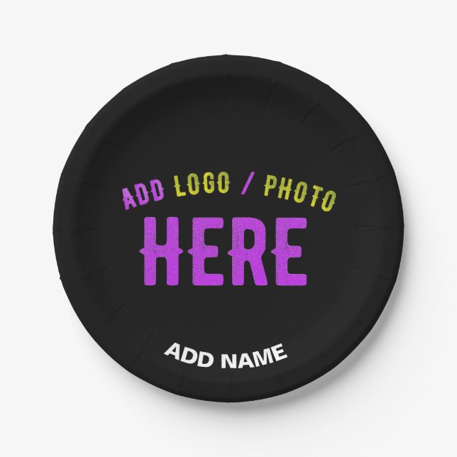 MODERNE, STYLISCH ZOLLBARE, SCHWARZE VERIFIZIERTE  PAPPTELLER (Vorderseite)