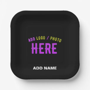 MODERNE, STYLISCH ZOLLBARE, SCHWARZE VERIFIZIERTE  PAPPTELLER