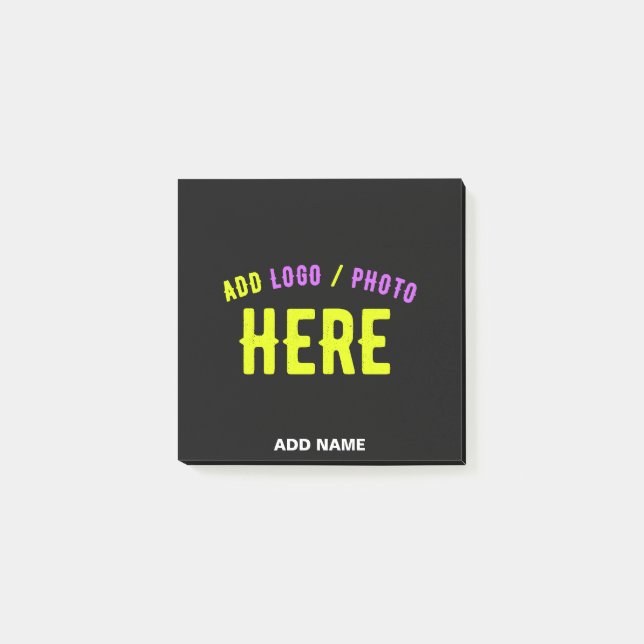 MODERNE, STYLISCH ZOLLBARE, SCHWARZE VERIFIZIERTE  POST-IT KLEBEZETTEL (Vorderseite)