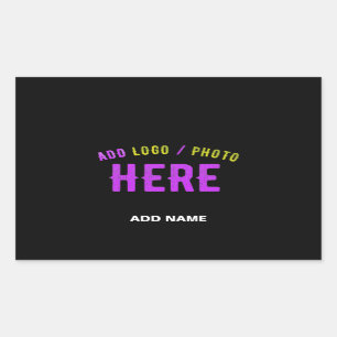 MODERNE, STYLISCH ZOLLBARE, SCHWARZE VERIFIZIERTE  RECHTECKIGER AUFKLEBER