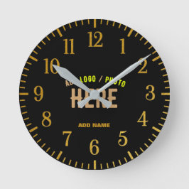 MODERNE, STYLISCH ZOLLBARE, SCHWARZE VERIFIZIERTE  RUNDE WANDUHR