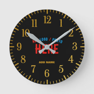 MODERNE, STYLISCH ZOLLBARE, SCHWARZE VERIFIZIERTE RUNDE WANDUHR