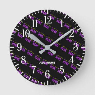MODERNE, STYLISCH ZOLLBARE, SCHWARZE VERIFIZIERTE RUNDE WANDUHR