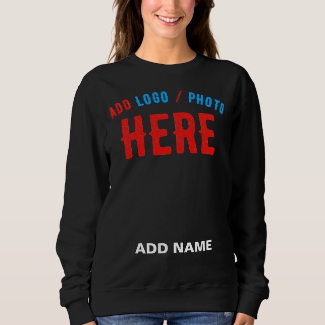 MODERNE, STYLISCH ZOLLBARE, SCHWARZE VERIFIZIERTE  SWEATSHIRT (Vorderseite)
