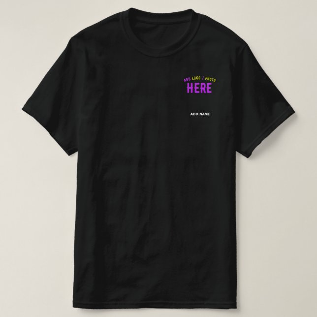 MODERNE, STYLISCH ZOLLBARE, SCHWARZE VERIFIZIERTE  T-Shirt (Design vorne)