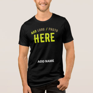 MODERNE, STYLISCH ZOLLBARE, SCHWARZE VERIFIZIERTE Tri-Blend SHIRT