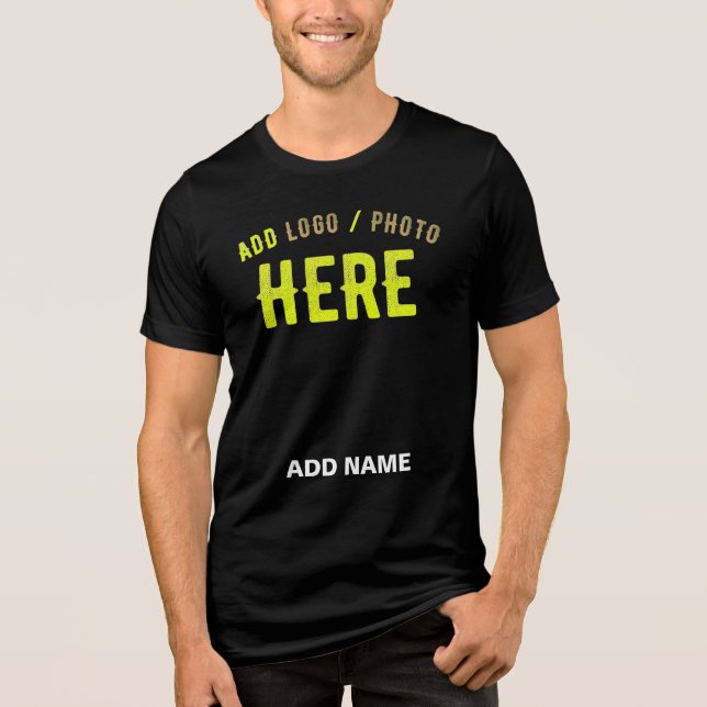 MODERNE, STYLISCH ZOLLBARE, SCHWARZE VERIFIZIERTE  Tri-Blend SHIRT (Vorderseite)