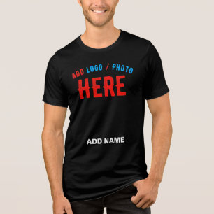 MODERNE, STYLISCH ZOLLBARE, SCHWARZE VERIFIZIERTE Tri-Blend SHIRT