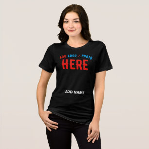 MODERNE, STYLISCH ZOLLBARE, SCHWARZE VERIFIZIERTE Tri-Blend SHIRT