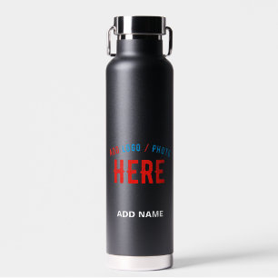 MODERNE, STYLISCH ZOLLBARE, SCHWARZE VERIFIZIERTE  TRINKFLASCHE