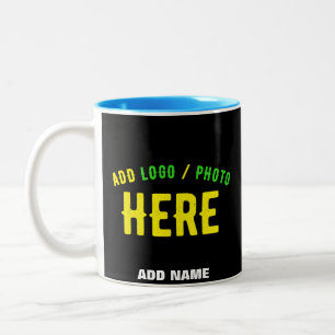 MODERNE, STYLISCH ZOLLBARE, SCHWARZE VERIFIZIERTE ZWEIFARBIGE TASSE