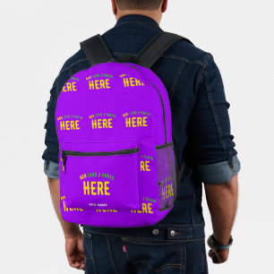 MODERNE, STYLISCH ZOLLBARE VIOLET-ÜBERPRÜFTE MARKE BEDRUCKTER RUCKSACK