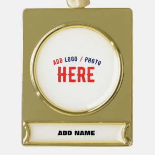 MODERNE, STYLISCH ZOLLBARE WEISSE, ÜBERPRÜFT MARKI Banner-Ornament GOLD