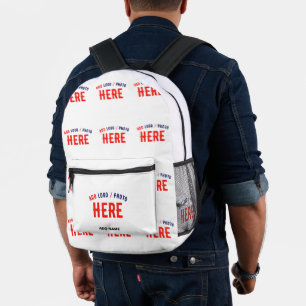 MODERNE, STYLISCH ZOLLBARE WEISSE, ÜBERPRÜFT MARKI BEDRUCKTER RUCKSACK