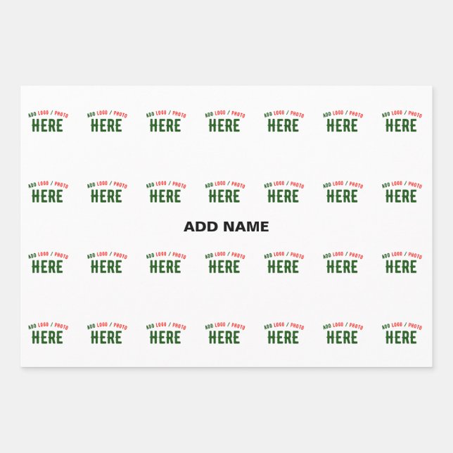 MODERNE, STYLISCH ZOLLBARE WEISSE, ÜBERPRÜFT MARKI GESCHENKPAPIER SET (Vorderseite)